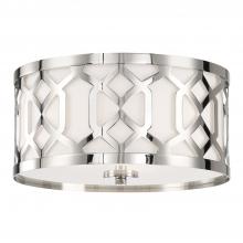 CRYSTORAMA 2263-PN - Libby Langdon Jennings 3 Light Polished Nickel Flush Mount
