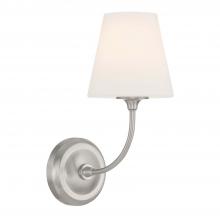 CRYSTORAMA 2441-OP-BN - Libby Langdon Sylvan 1 Light Brushed Nickel Sconce