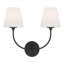 CRYSTORAMA 2442-OP-BF - Libby Langdon Sylvan 2 Light Black Forged Sconce