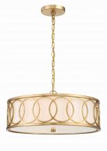 CRYSTORAMA 287-GA - Libby Langdon Graham 6 Light Antique Gold Chandelier