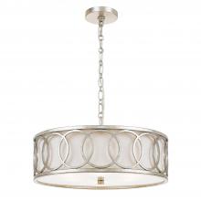 CRYSTORAMA 287-SA - Libby Langdon Graham 6 Light Antique Silver Chandelier