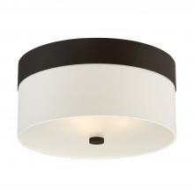 CRYSTORAMA 293-DB - Libby Langdon Grayson 3 Light Dark Bronze Flush Mount