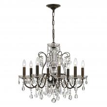 CRYSTORAMA 3028-EB-CL-S - Butler 8 Light Swarovski Strass Crystal English Bronze Chandelier
