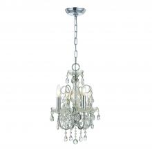 CRYSTORAMA 3224-CH-CL-MWP - Imperial 4 Light Hand Cut Crystal Polished Chrome Mini Chandelier