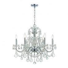 CRYSTORAMA 3226-CH-CL-I - Imperial 6 Light Clear Italian Crystal Polished Chrome Chandelier