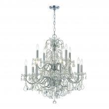 CRYSTORAMA 3228-CH-CL-MWP - Imperial 12 Light Hand Cut Crystal Polished Chrome Chandelier