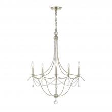 CRYSTORAMA 425-SA - Metro 5 Light Crystal Beads Antique Silver Chandelier
