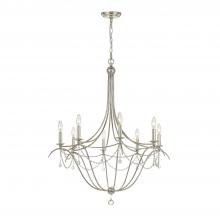 CRYSTORAMA 428-SA - Metro 8 Light Crystal Beads Antique Silver Chandelier