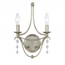 CRYSTORAMA 432-SA - Metro 2 Light Antique Silver Sconce