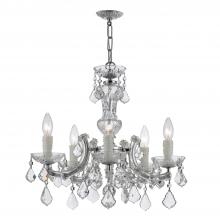 CRYSTORAMA 4376-CH-CL-MWP - Maria Theresa 5 Light Hand Cut Crystal Polished Chrome Chandelier