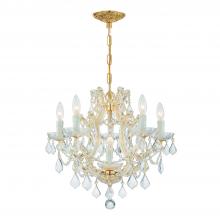 CRYSTORAMA 4405-GD-CL-MWP - Maria Theresa 6 Light Hand Cut Crystal Gold Chandelier