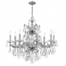 CRYSTORAMA 4408-CH-CL-MWP - Maria Theresa 9 Light Hand Cut Crystal Polished Chrome Chandelier