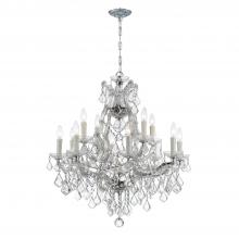 CRYSTORAMA 4412-CH-CL-MWP - Maria Theresa 13 Light Hand Cut Crystal Polished Chrome Chandelier