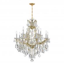CRYSTORAMA 4413-GD-CL-MWP - Maria Theresa 13 Light Hand Cut Crystal Gold Chandelier