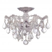 CRYSTORAMA 4430-CH-CL-MWP - Maria Theresa 3 Light Hand Cut Crystal Polished Chrome Semi Flush Mount