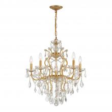 CRYSTORAMA 4455-GA-CL-MWP - Filmore 6 Light Hand Cut Crystal Antique Gold Chandelier