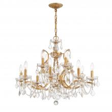 CRYSTORAMA 4456-GA-CL-SAQ - Filmore 12 Light Spectra Crystal Antique Gold Chandelier