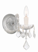 CRYSTORAMA 4471-CH-CL-SAQ - Maria Theresa 6'' Swarovski Spectra Crystal Polished Chrome Sconce