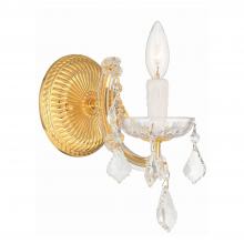 CRYSTORAMA 4471-GD-CL-MWP - Maria Theresa 1 Light Hand Cut Crystal Gold Sconce