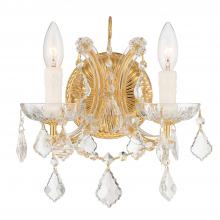 CRYSTORAMA 4472-GD-CL-I - Maria Theresa 2 Light Clear Italian Crystal Gold Sconce