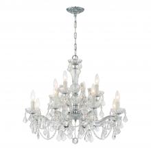 CRYSTORAMA 4479-CH-CL-MWP - Maria Theresa 12 Light Hand Cut Crystal Polished Chrome Chandelier