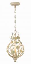 CRYSTORAMA 4845-CT - Josie 3 Light Champagne Green Tea Mini Chandelier