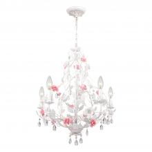 CRYSTORAMA 4856-WW - Lola 5 Light Wet White Chandelier