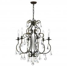CRYSTORAMA 5016-EB-CL-S - Ashton 6 Light Swarovski Strass Crystal English Bronze Chandelier