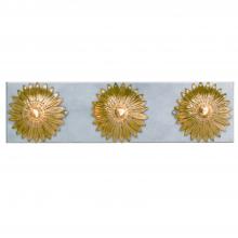 CRYSTORAMA 503-GA-SA - Broche 3 Light Antique Gold + Antique Silver Bathroom Vanity