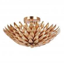 CRYSTORAMA 505-GA - Broche 4 Light Antique Gold Semi Flush Mount
