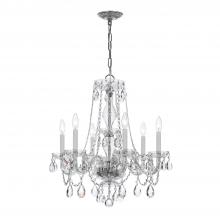 CRYSTORAMA 5086-CH-CL-MWP - Traditional Crystal 6 Light Crystal Polished Chrome Chandelier