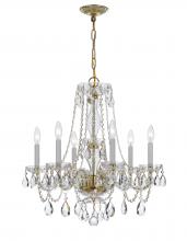 CRYSTORAMA 5086-PB-CL-I - Traditional Crystal 6 Light Clear Italian Crystal Polished Brass Chandelier