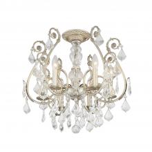 CRYSTORAMA 5115-OS-CL-MWP_CEILING - Regis 6 Light Hand Cut Crystal Olde Silver Semi Flush Mount