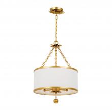 CRYSTORAMA 513-GA - Broche 3 Light Antique Gold Mini Chandelier