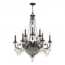 CRYSTORAMA 5168-EB-CL-MWP - Vanderbilt 12 Light Hand Cut Crystal English Bronze Chandelier