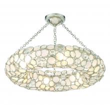 CRYSTORAMA 525-SA_CEILING - Palla 6 Light Antique Silver Semi Flush Mount
