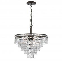 CRYSTORAMA 5264-EB-CL-MWP - Mercer 7 Light Hand Cut Crystal English Bronze Chandelier