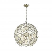 CRYSTORAMA 529-SA - Palla 6 Light Antique Silver Sphere Pendant