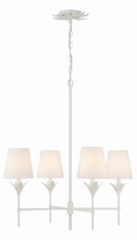 CRYSTORAMA 534-MT - Broche 4 Light Matte White Chandelier