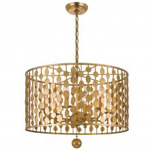 CRYSTORAMA 546-GA - Layla 6 Light Antique Gold Chandelier