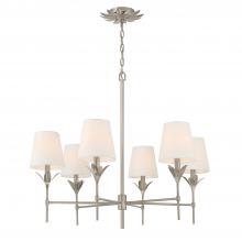 CRYSTORAMA 568-SA - Broche 6 Light Antique Silver Chandelier
