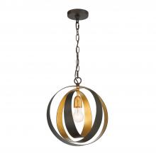 CRYSTORAMA 580-EB-GA - Luna 12'' English Bronze + Antique Gold Chandelier