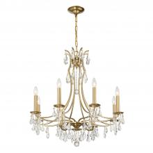 CRYSTORAMA 5938-VG-CL-MWP - Cedar 8 Light Vibrant Gold Chandelier