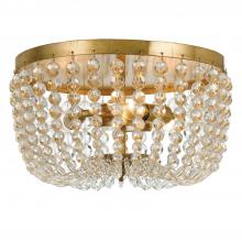CRYSTORAMA 600-GA - Rylee 3 Light Antique Gold Flush Mount