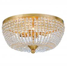 CRYSTORAMA 605-GA - Rylee 4 Light Antique Gold Flush Mount