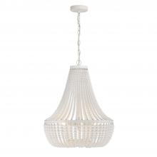 CRYSTORAMA 608-MT - Rylee 6 Light Matte White Chandelier