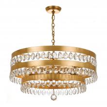 CRYSTORAMA 6108-GA - Perla 6 Light Antique Gold Chandelier