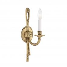 CRYSTORAMA 651-OB - Crystorama 1 Light Olde Brass Cast Sconce
