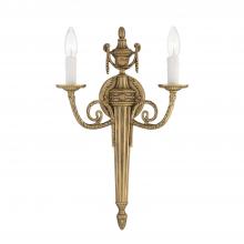 CRYSTORAMA 662-MB - Crystorama 2 Light Matte Brass Cast Sconce