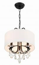 CRYSTORAMA 6623-MK-CL-MWP - Othello 3 Light Matte Black Mini Chandelier